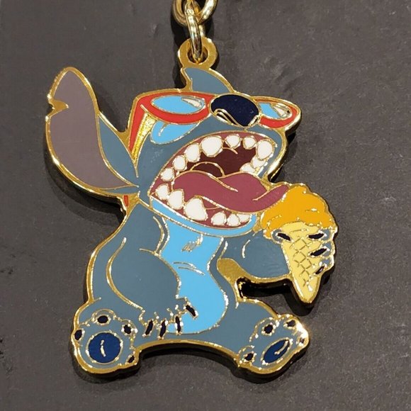 Loungefly Disney Lilo & Stitch Ice Cream Enamel Keychain Set of 2 NEW - Picture 9 of 12